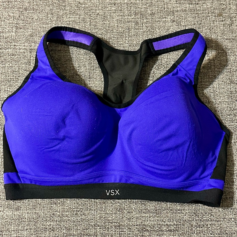 Victorias Secret VSX Purple Racerback Sports Bra size 36DD